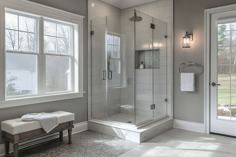 Elegant Shower with Glass Door